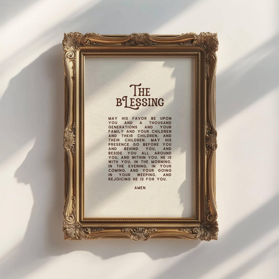 The Blessing Numbers 6:24-26 Print - Walmart.com