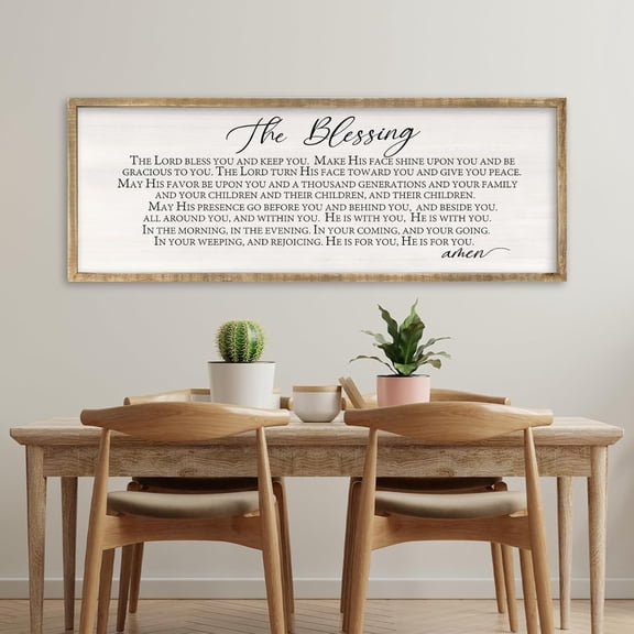 The Blessing Poster May The Lord Bless You And Keep You Scripture Sign Canvas Art Prints Painting Home Christian Decoration No Frame