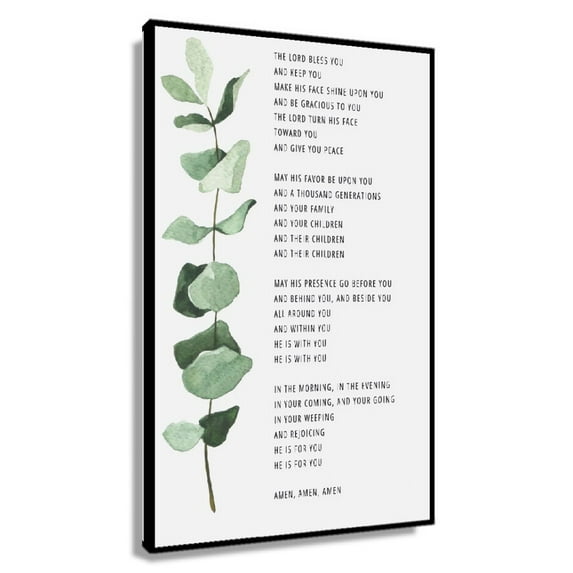The Blessings Height Worship Lyrics Wall Art Print, Numbers 6 24-26, Bible Verse Wall Art, Christian Home Decor Dining Room Decorations