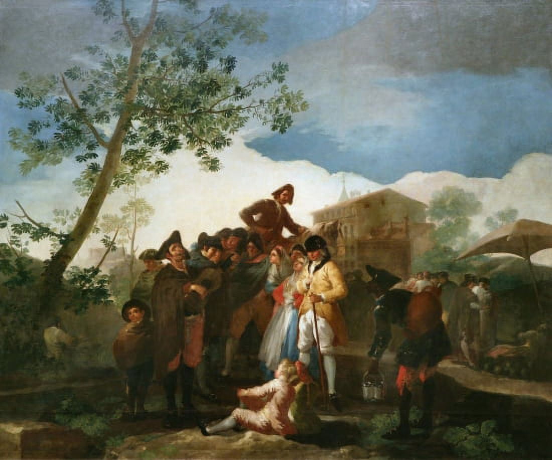The Blind Guitarist Canvas Art - Francisco De Goya (18 x 24)