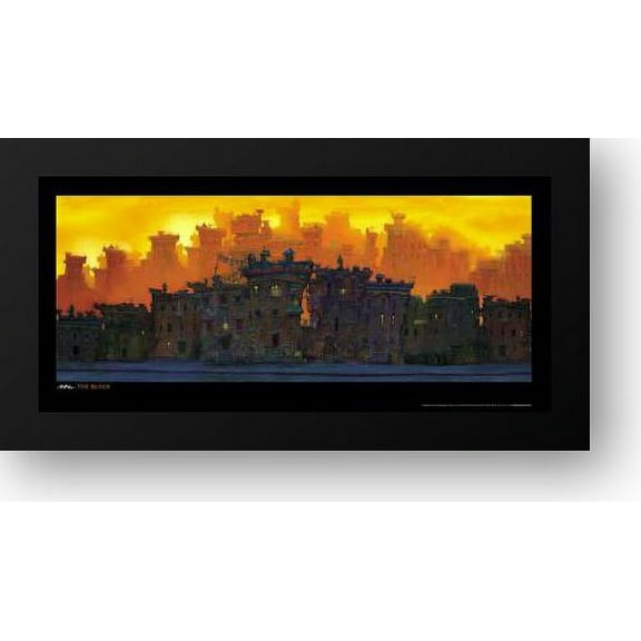 The Block 36x19 Framed Art Print by Bua, Justin