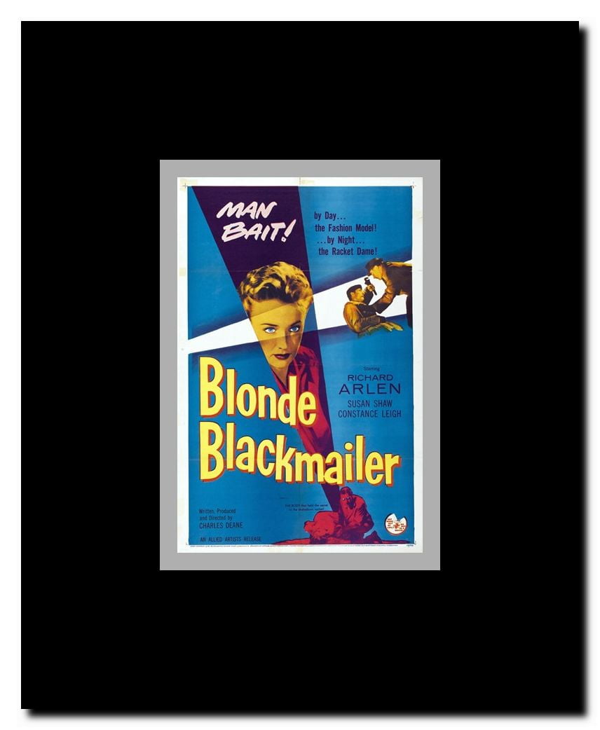The Blonde Blackmailer Framed Movie Poster