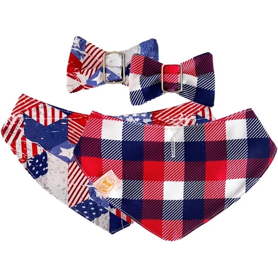The Bloo Club Bowdanas, Dog Bow Ties & Bandanas, 100% Made in The US, a melding of Comfort & Style, Donate with Each Sale to Local Animal Shelters (America Pet, X-Small)