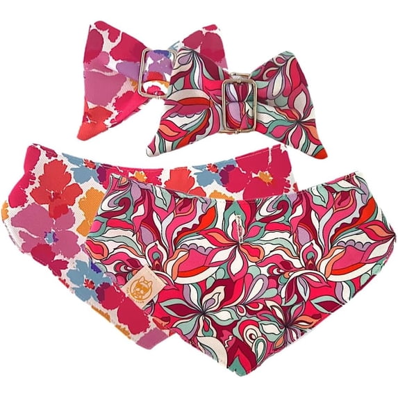 The Bloo Club Bowdanas, Dog Bow Ties & Bandanas, 100% Made in The US, a melding of Comfort & Style, Donate with Each Sale to Local Animal Shelters (Color Me Cute Pet, X-Small)