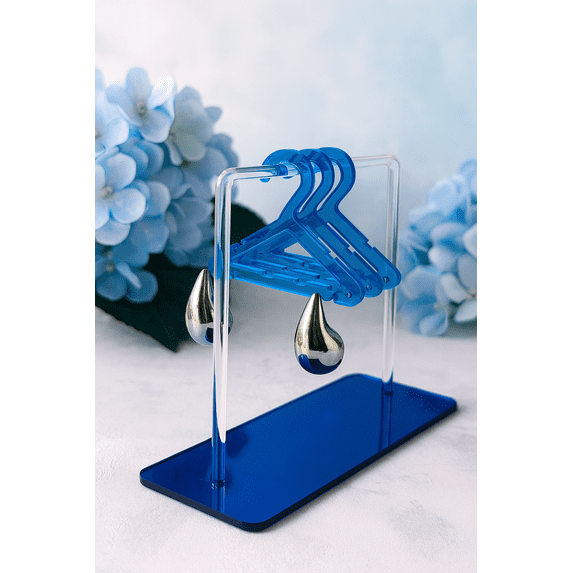 RubyLee Elegance Mirror Closet Earring Holder Includes Hangers, Acrylic, 2 oz, Blue, 1 Count
