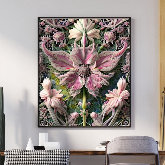 The Blossom Explosion - Intricate Flower Canvas Wall Art