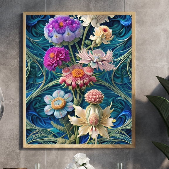 The Blossom Mandala - Intricate Flower Canvas Wall Art