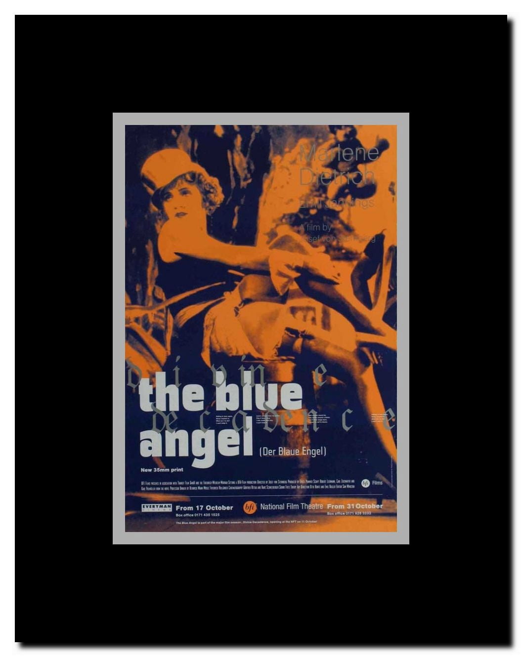The Blue Angel Framed Movie Poster