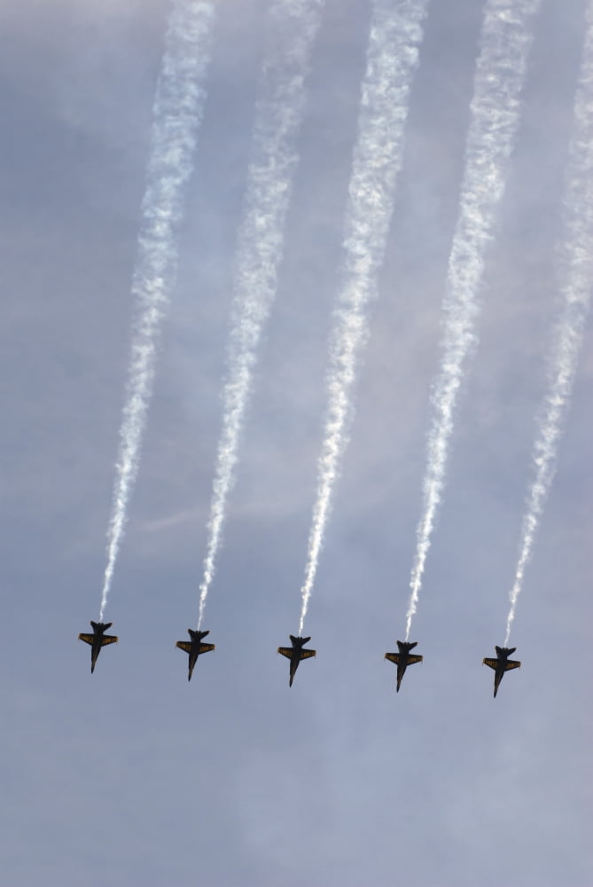 The Blue Angels perform aerial demonstrations during an air show Canvas Art - Stocktrek Images (23 x 34)