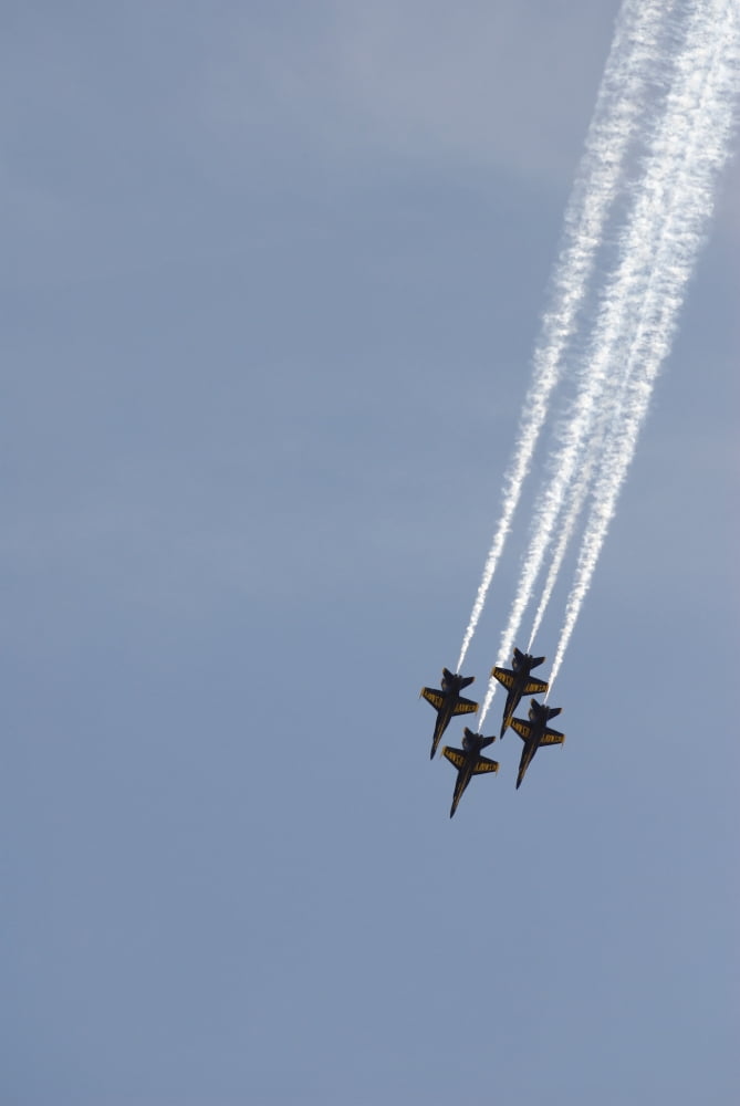 The Blue Angels perform aerial demonstrations during an air show Canvas Art - Stocktrek Images (23 x 34)