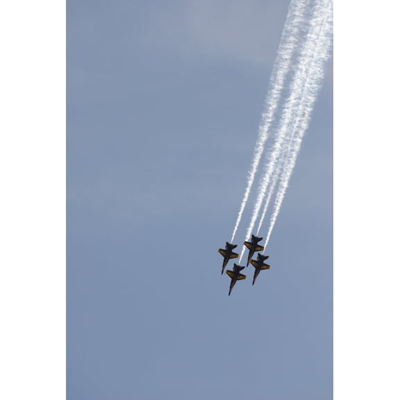 The Blue Angels perform aerial demonstrations during an air show Canvas Art - Stocktrek Images (23 x 34)