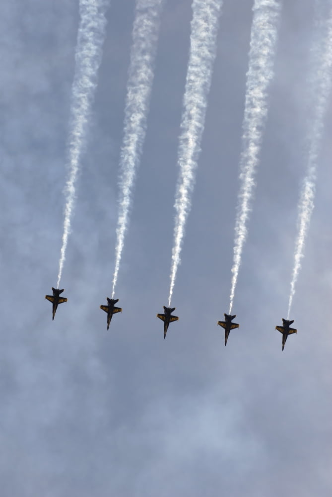The Blue Angels perform aerial demonstrations during an air show Canvas Art - Stocktrek Images (23 x 34)