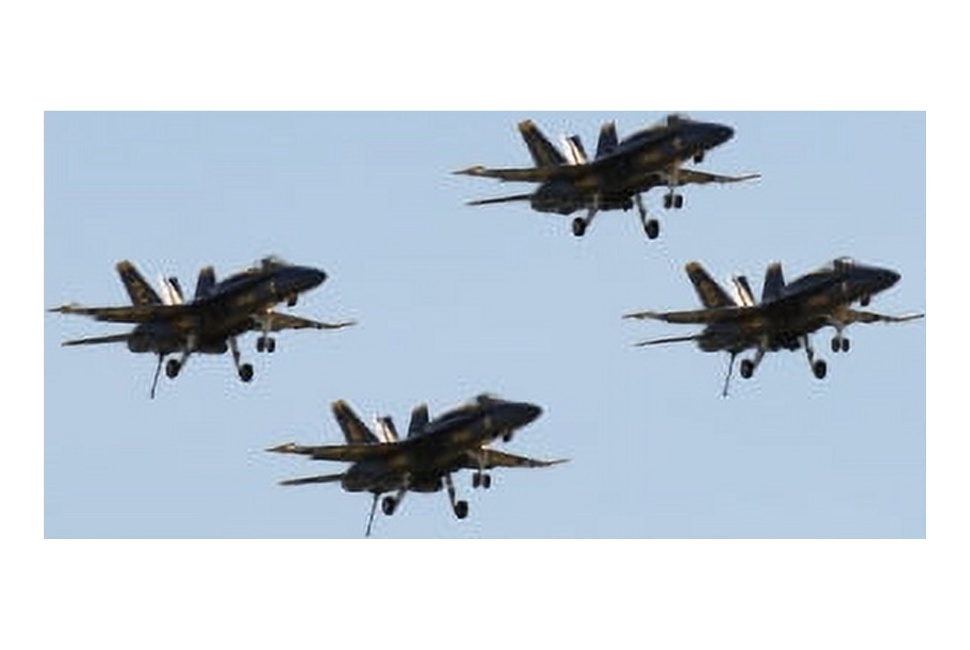 The Blue Angels perform aerial demonstrations during an air show Canvas Art - Stocktrek Images (34 x 23)