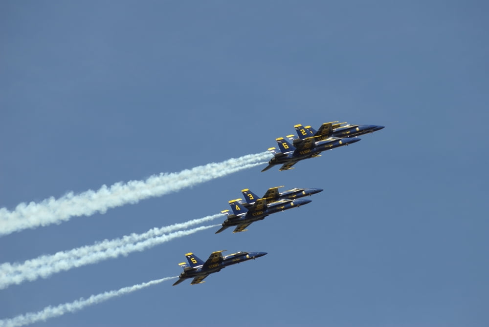 The Blue Angels perform aerial demonstrations during an air show Canvas Art - Stocktrek Images (34 x 23)