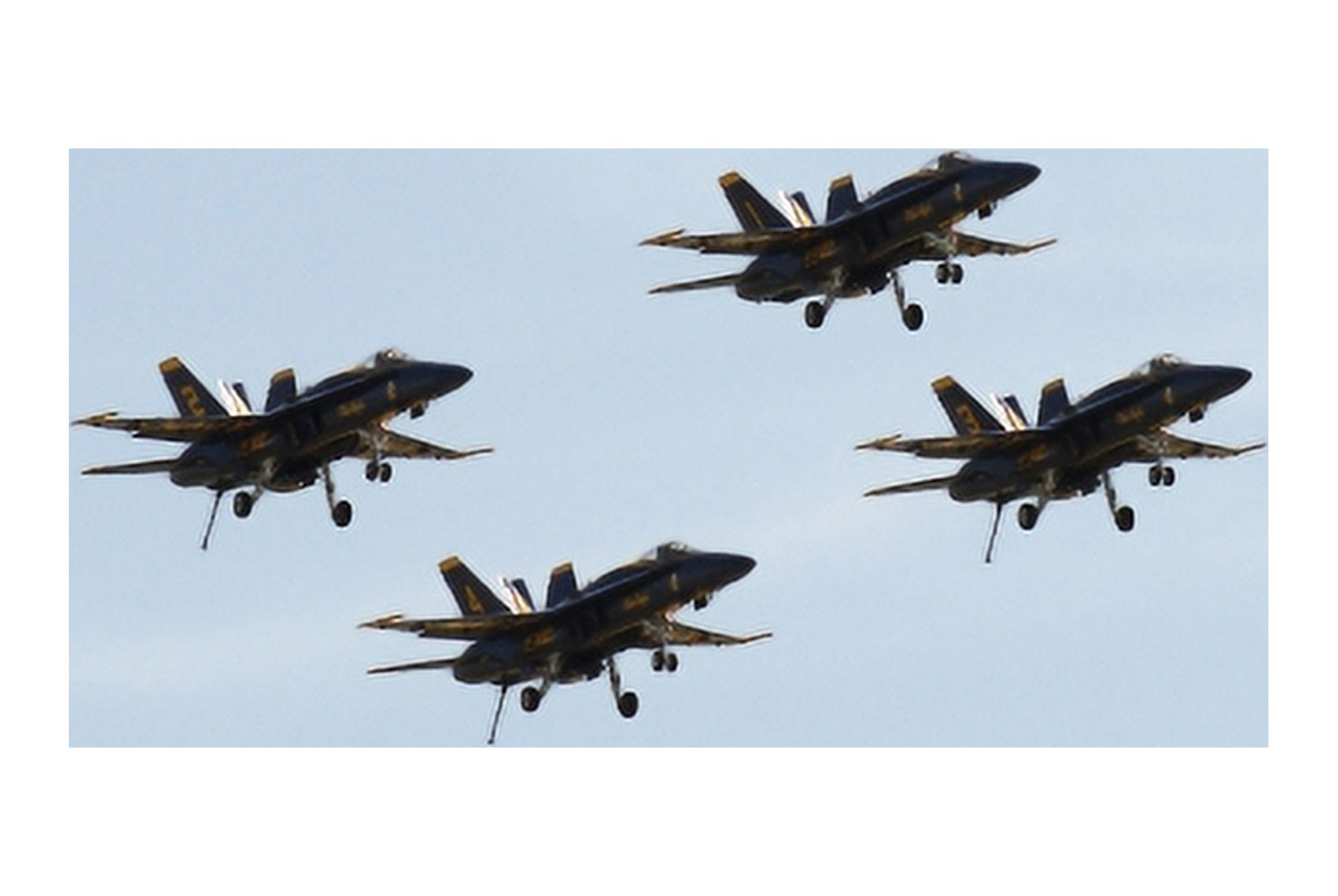 The Blue Angels perform aerial demonstrations during an air show Canvas Art - Stocktrek Images (34 x 23)