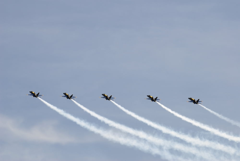 The Blue Angels perform aerial demonstrations during an air show Canvas Art - Stocktrek Images (34 x 23)