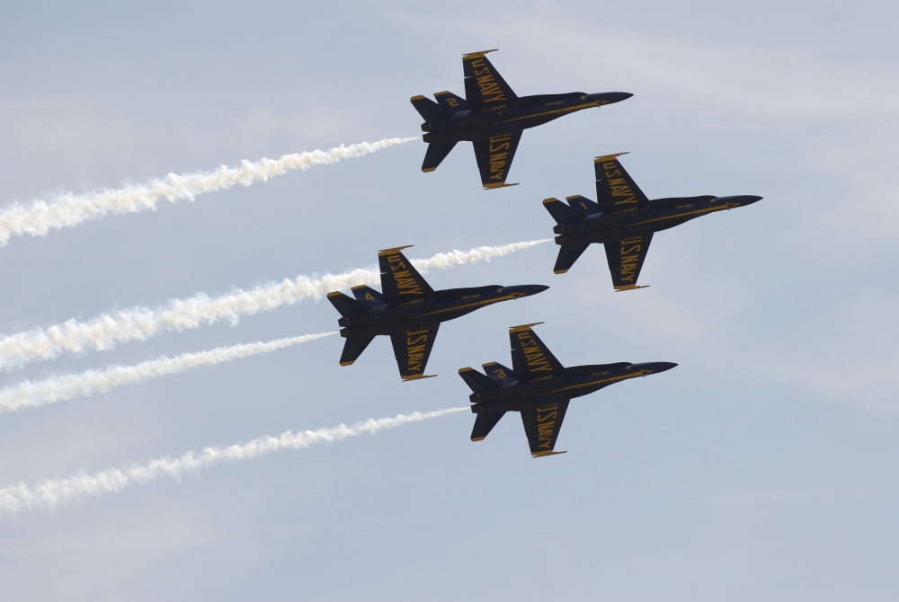 The Blue Angels perform aerial demonstrations during an air show Canvas Art - Stocktrek Images (34 x 23)