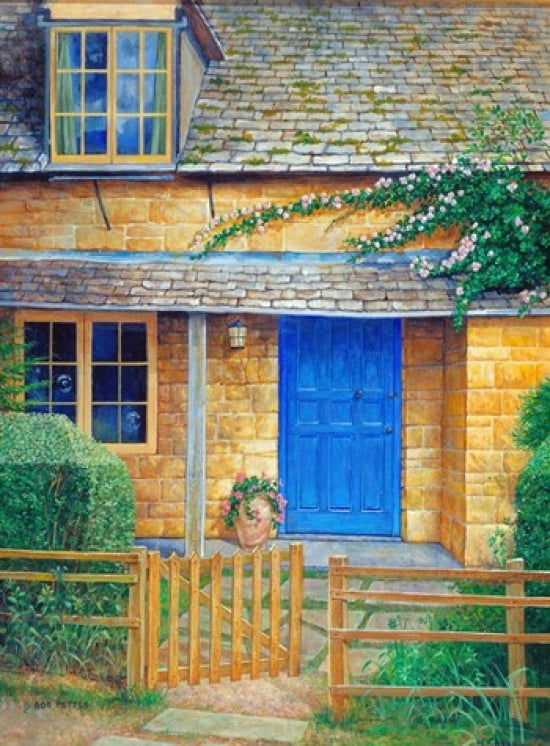 The Blue Door Canvas Art - Bob Pettes (13 x 17)