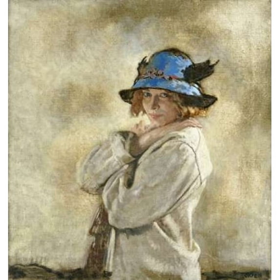 The Blue Hat Poster Print by Sir William Orpen (24 x 24)