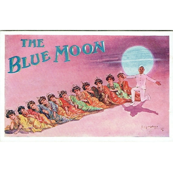 The Blue Moon By Harold Ellis Poster Print By ?? The Michael Diamond Collection Mary Evans Picture Library