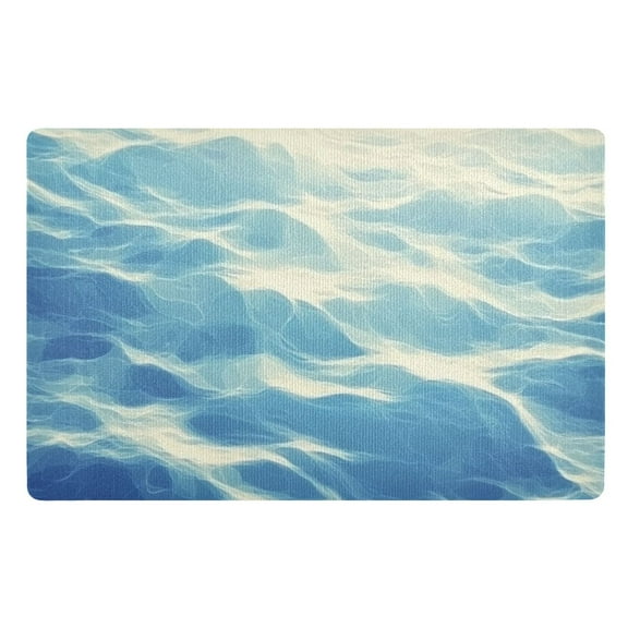 The Blue Sea Floor Door Mat Outdoor Indoor for Home Entrance Welcome Mats 32"x20"