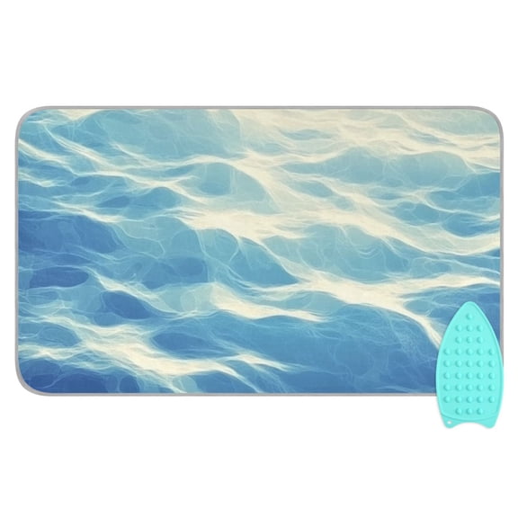 The Blue Sea Ironing Mat Blanket for Table Top Travel Portable Ironing Board Pad 47.2x27.6 Inch