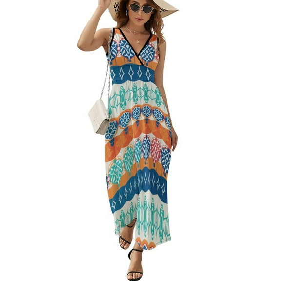 The Blue Tribe Sleeveless Dress Woman Fashion Long Dresses Women's Summer Suit Dress 2025
