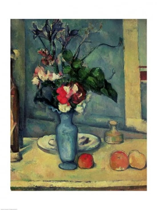 The Blue Vase Canvas Art - Paul Cezanne (18 x 24)