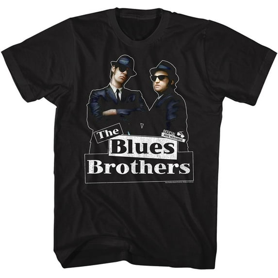 The Blues Brothers New Blue Black Adult T-Shirt