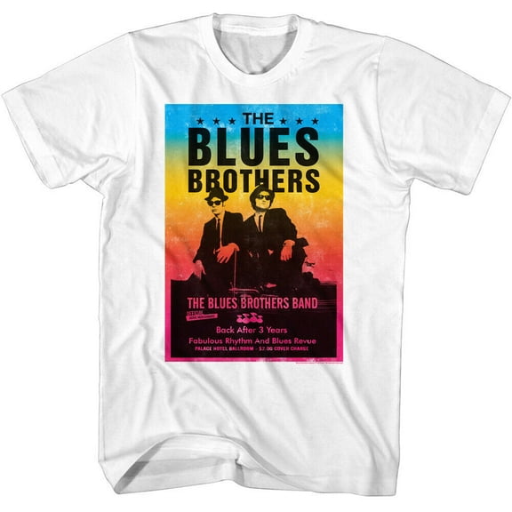 The Blues Brothers Poster White Adult T-Shirt Xl