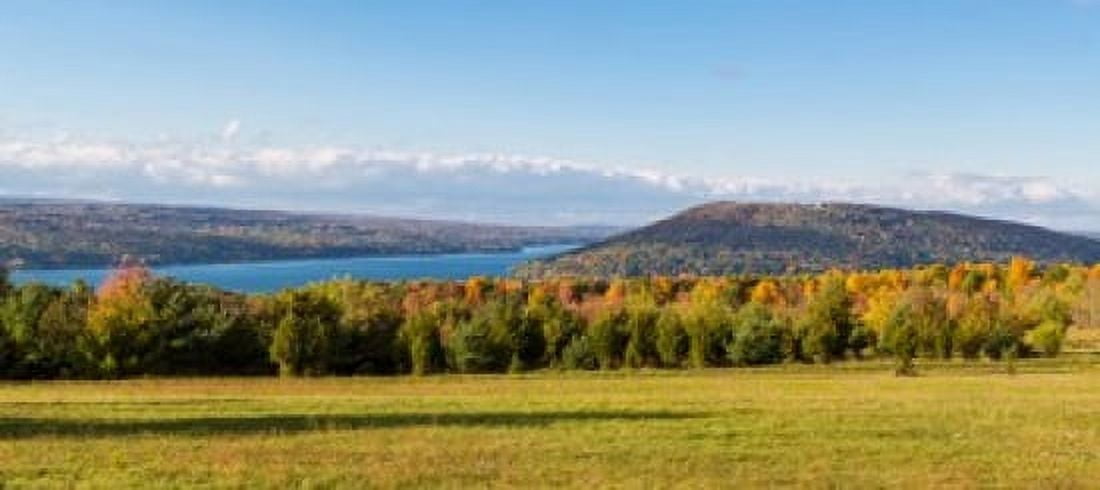 The Bluff on Keuka Lake in autumn Finger Lakes New York State USA Canvas Art - Panoramic Images (30 x 14)