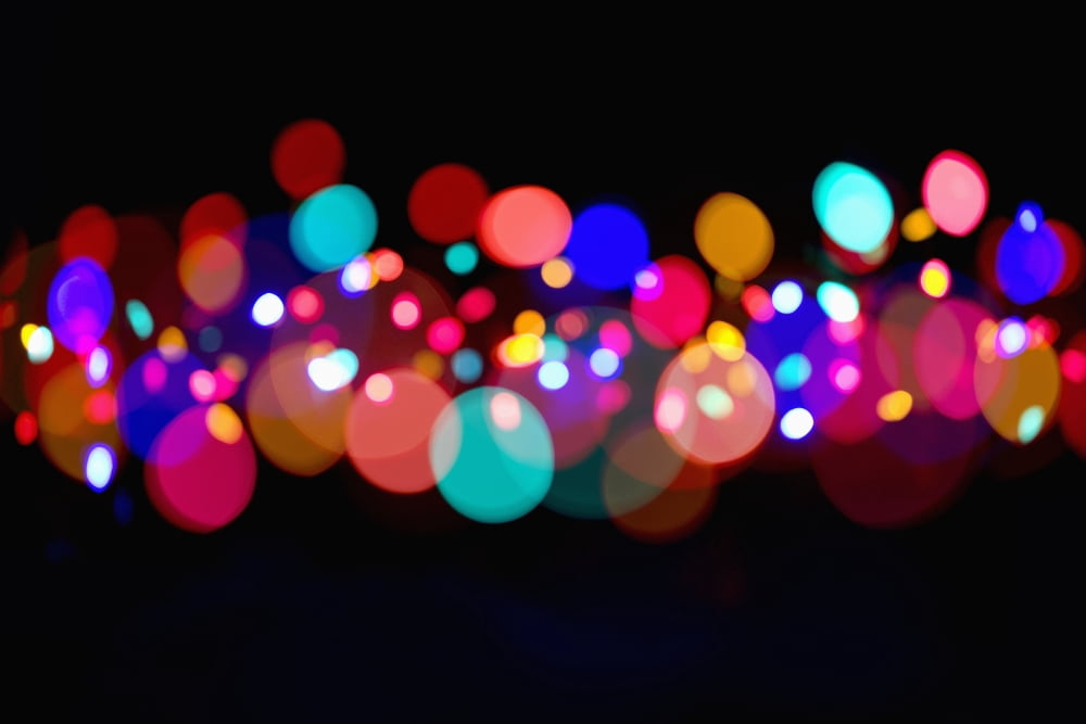 The Blur Of Coloured Lights Edmonton Alberta Canada Canvas Art - Corey Hochachka Design Pics (38 x 24)