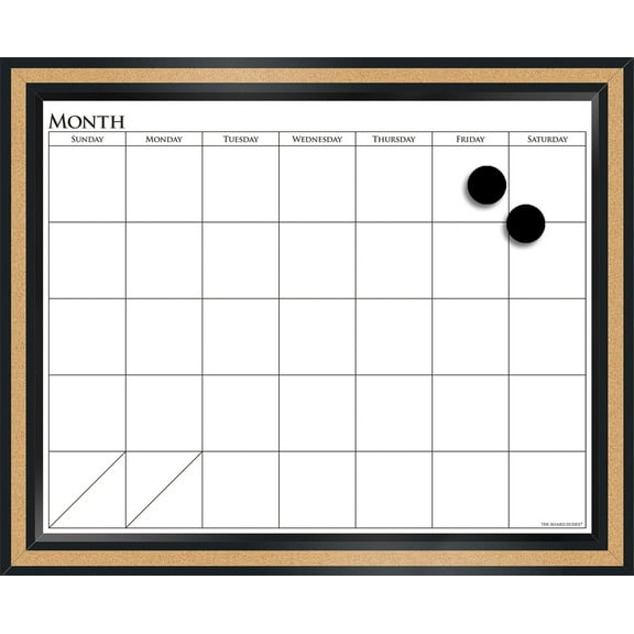 The Board Dudes 18 x 22 Magnetic Dry Erase/Cork Combo Board 15094-4