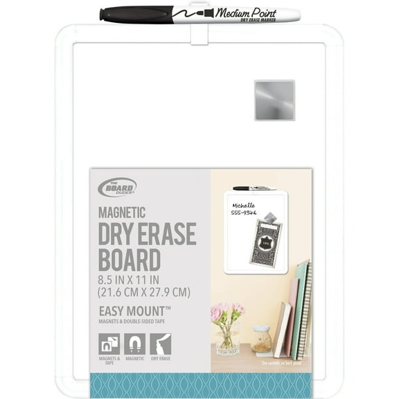 The Board Dudes, BDUCXT43, Plastic Frame Magnetic Dry Erase Board, 1 Each