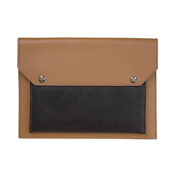 AVERCARA 13.5 Inch Genuine Italian Leather Office File Folder, Designer Handmade Office Organizer, Fits Tablet and Office Supplies Men's & Women's