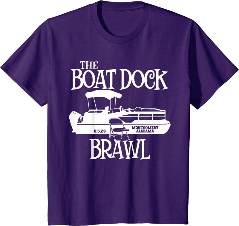 The Boat Dock Brawl Montgomery Alabama Funny Dock Fight Meme TShirt