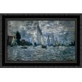 thumbnail image 1 of The Boats: Regatta At Argenteuil 24x18 Black Ornate Wood Framed Canvas Art by Monet, Claude, 1 of 2