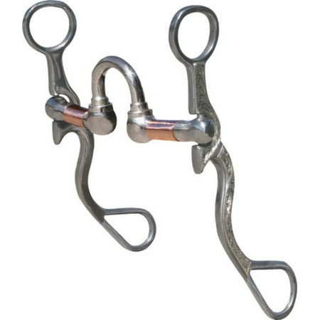 Professional's Choice Bob Avila AV Santa Maria Spanish Horse Bit - 5" Sweet Iron Mouth, Copper Inlays, 7.25" Shanks Correction