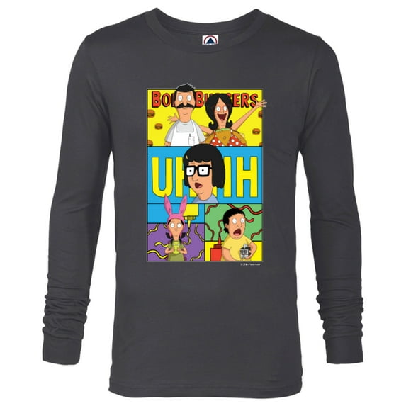 The Bob’s Burgers Movie Bob Linda Tina Louise Gene Uhhh - Long Sleeve T-Shirt for Men - Customized-Charcoal Heather