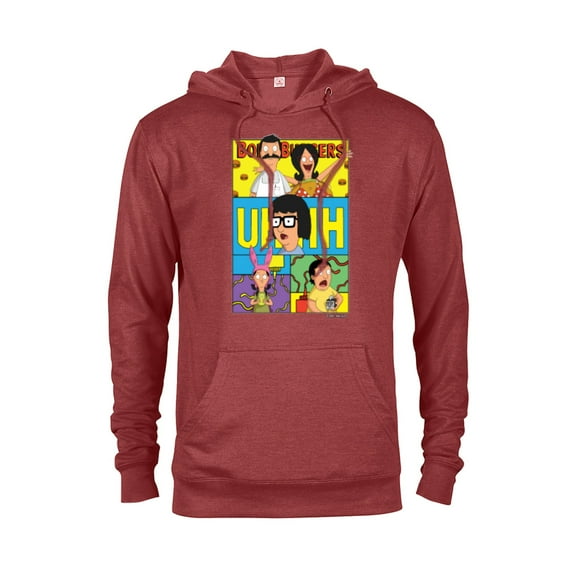 The Bob’s Burgers Movie Bob Linda Tina Louise Gene Uhhh - Pullover Hoodie for Adults - Customized-Red Heather