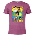 thumbnail image 1 of The Bob’s Burgers Movie Bob Linda Tina Louise Gene Uhhh - Short Sleeve Blended T-Shirt for Adults - Customized-Berry Snow Heather, 1 of 5