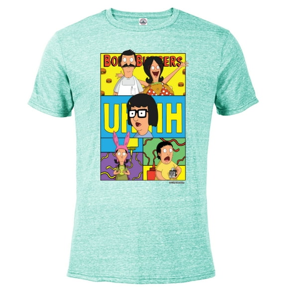 The Bob’s Burgers Movie Bob Linda Tina Louise Gene Uhhh - Short Sleeve Blended T-Shirt for Adults - Customized-Celadon Snow Heather