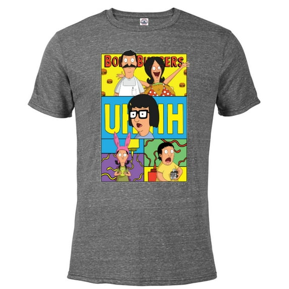 The Bob’s Burgers Movie Bob Linda Tina Louise Gene Uhhh - Short Sleeve Blended T-Shirt for Adults - Customized-Graphite Snow Heather