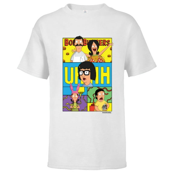 The Bob’s Burgers Movie Bob Linda Tina Louise Gene Uhhh - Short Sleeve T-Shirt for Kids - Customized-White
