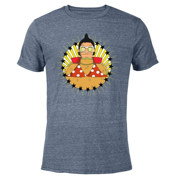 The Bob’s Burgers Movie Gene Belcher - Short Sleeve Blended T-Shirt for Adults - Customized-Navy Heather