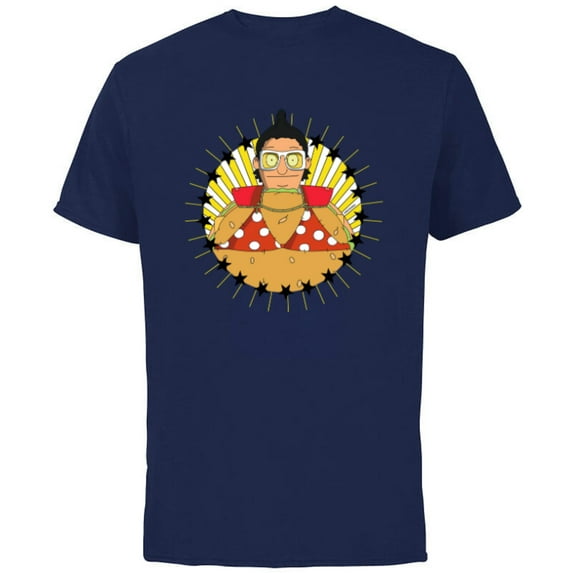 The Bob’s Burgers Movie Gene Belcher - Short Sleeve Cotton T-Shirt for Adults - Customized-Navy