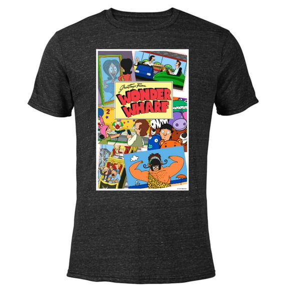 The Bob’s Burgers Movie Greetings from Wonder Wharf - Short Sleeve Blended T-Shirt for Adults - Customized-Black