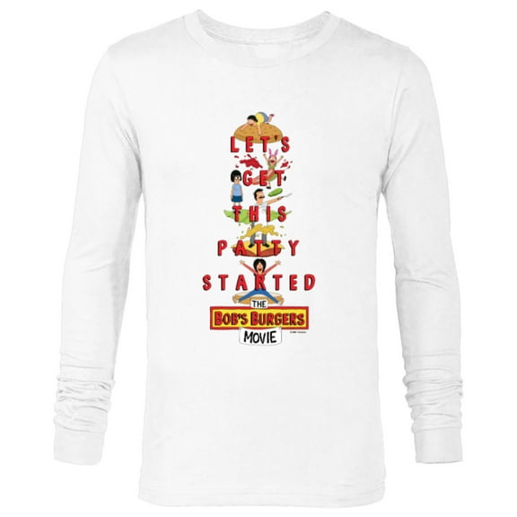 The Bob’s Burgers Movie Let’s Get This Patty Started - Long Sleeve T-Shirt for Men - Customized-White
