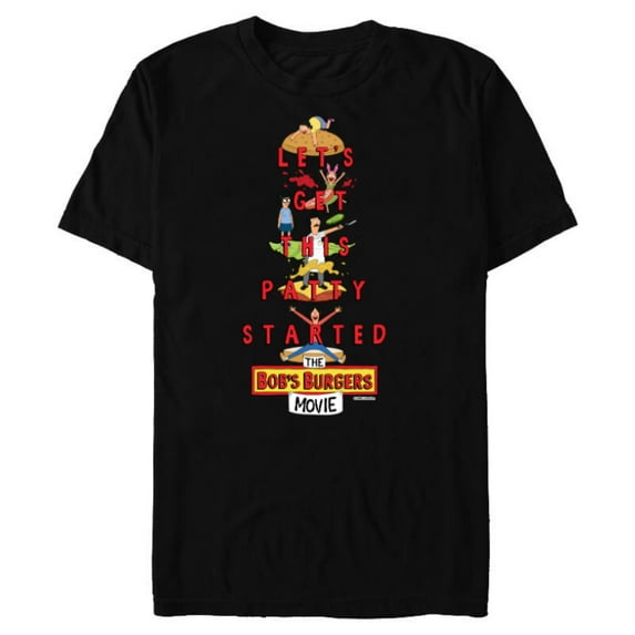 The Bob’s Burgers Movie Let’s Get This Patty Started - Short Sleeve Blended T-Shirt for Adults - Customized-Black