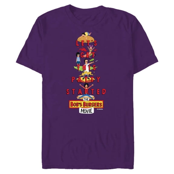 The Bob’s Burgers Movie Let’s Get This Patty Started - Short Sleeve Blended T-Shirt for Adults - Customized-Purple